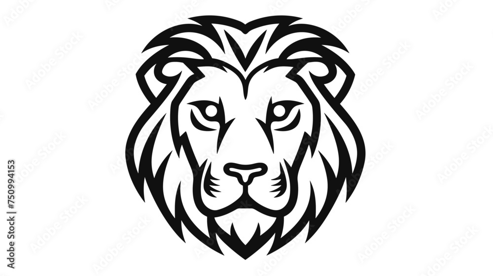 lion head black and white vector illustration isolated transparent background, logo, cut out or cutout t-shirt print design, poster, baby products, packaging design, tribal tattoo lion head black and white vector illustration isolated transparent background, logo, cut out or cutout t-shirt print design, poster, baby products, packaging design, tribal tattoo