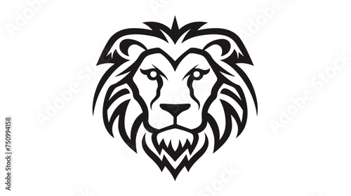 lion head black and white vector illustration isolated transparent background, logo, cut out or cutout t-shirt print design, poster, baby products, packaging design, tribal tattoo