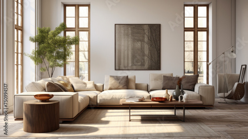 A stylish living room with a selection of customizable furniture pieces that can be tailored to your preference