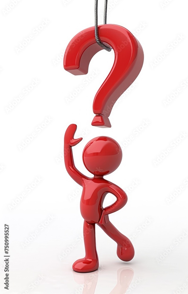 3d character: an inquisitive figure adorned with a dynamic question mark, sparking curiosity and intrigue in a visually engaging and dimensional exploration of uncertainty and inquiry. 3d character: an inquisitive figure adorned with a dynamic question mark, sparking curiosity and intrigue in a visually engaging and dimensional exploration of uncertainty and inquiry.