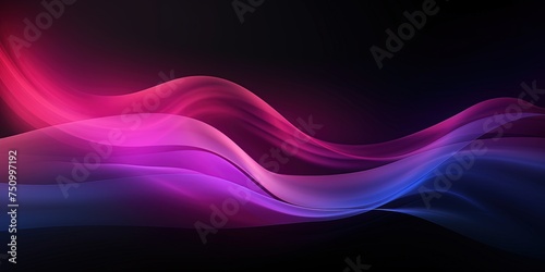 Wallpaper Mural Vibrant color gradient on black background, abstract purple pink blue black poster design, copy space Torontodigital.ca
