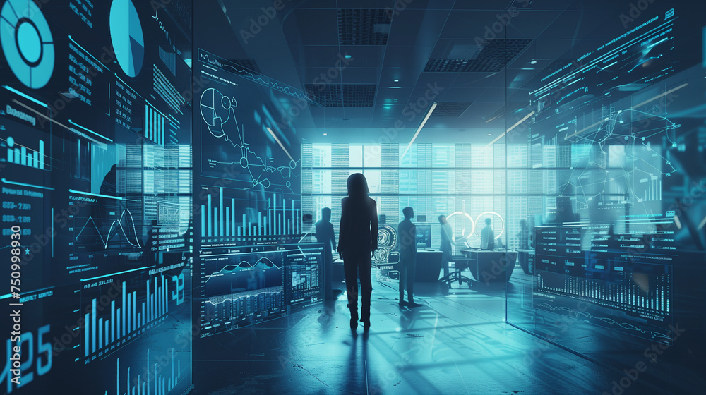 Office interior with graphs and diagrams, Statistics of business concept. Finance chart. Financial planning. Data analysis. Office interior with graphs and diagrams, Statistics of business concept. Finance chart. Financial planning. Data analysis.