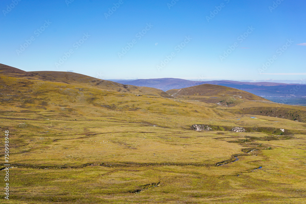 View over the Cairngorm Mountains in Scotland	