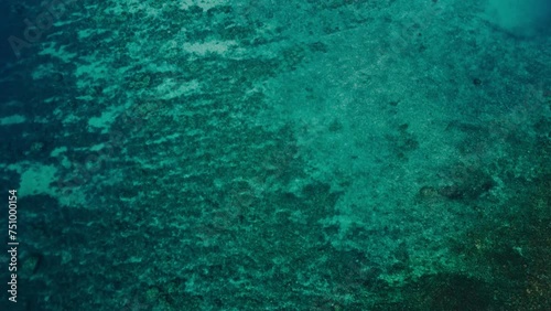Wallpaper Mural Aerial view 4k drone shot of small islands and beaches around Calauit National park Coron island, the Philippines. Crystal clear turquoise blue waters, palm tree lined white sandy beaches, and visible Torontodigital.ca