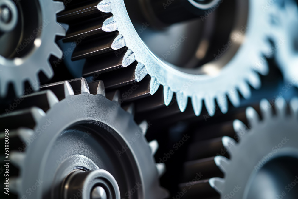 Gear system. Background with selective focus and copy space Gear system. Background with selective focus and copy space