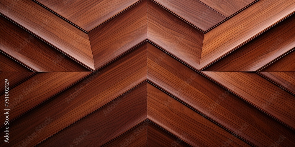 woodworking wall surface structure design, glossy finish. corner beveled diagonal edge routed. hand shaped classy paneled forms. - obrazy, fototapety, plakaty 