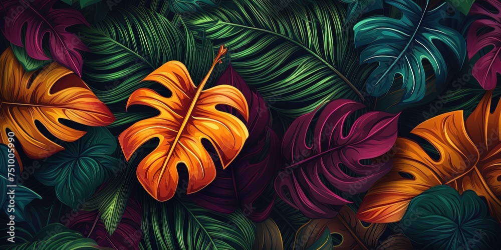 Tropical Leaves Background Tropical Leaves Background