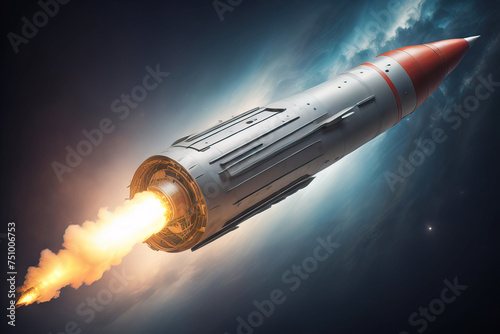 Hypersonic ballistic missile. photo