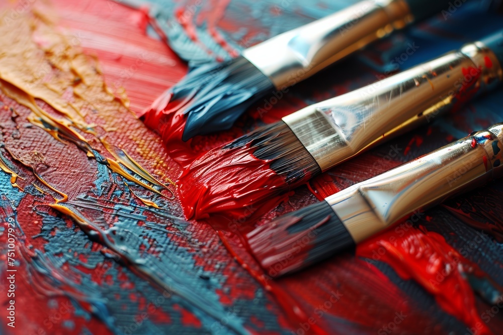 Obraz premium Creativity Burst Red Background