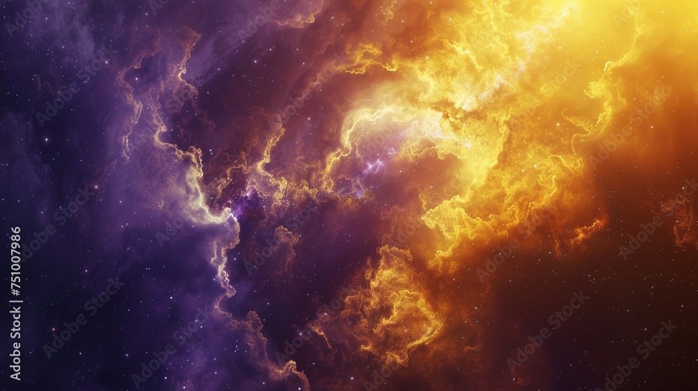 Purple Nebula in Space