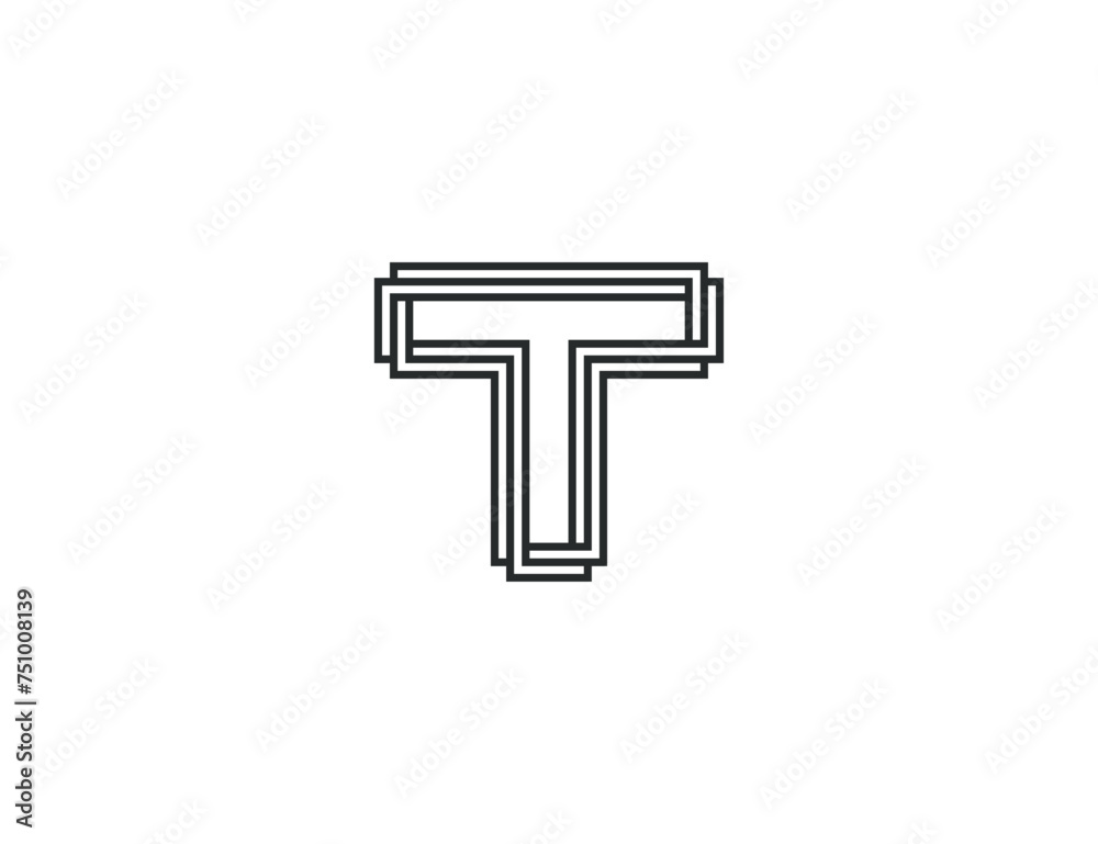 initial Letter T Tech Logo Concept icon symbol sign Design Element. Vector illustration template