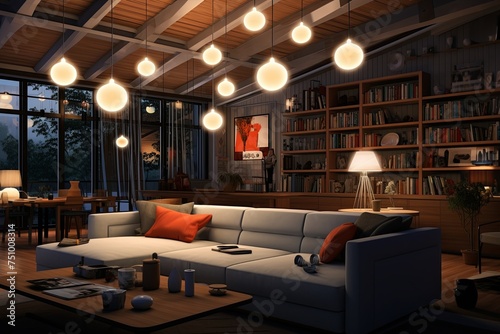 Voice-Activated Lighting Bliss: Contemporary Homes with Cozy Couches and Wow-Worthy Pendant Lights