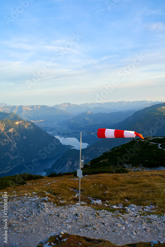Windsock in the mountains. Upper Austria.