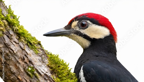 female of black woodpecker dryocopus martius png isolated on transparent background photo