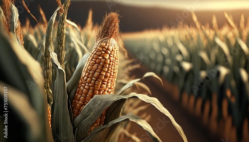 corn plant corn crop corn field isolated agricultural corn field photo