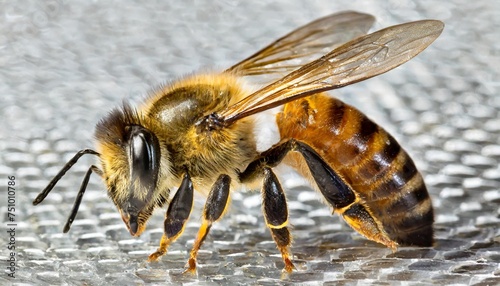 honey bee isolated on a transparent background © Raymond