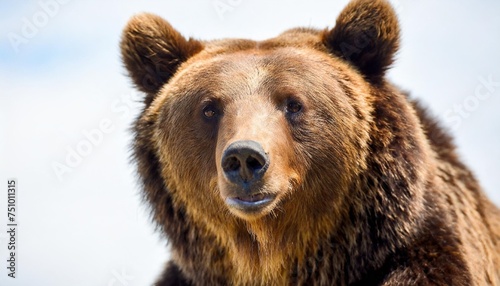 brown bear on white background