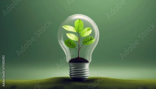 green energy power 2023 concept of saving energy eco idea light bulb with plant small tree inside 2023 blank background banner eco friendly earth day sustainable energy earth day