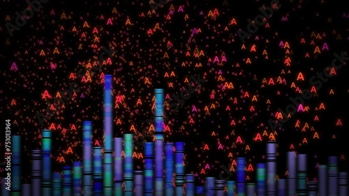 Human genome DNA analysis - visualization of a genome map sequence