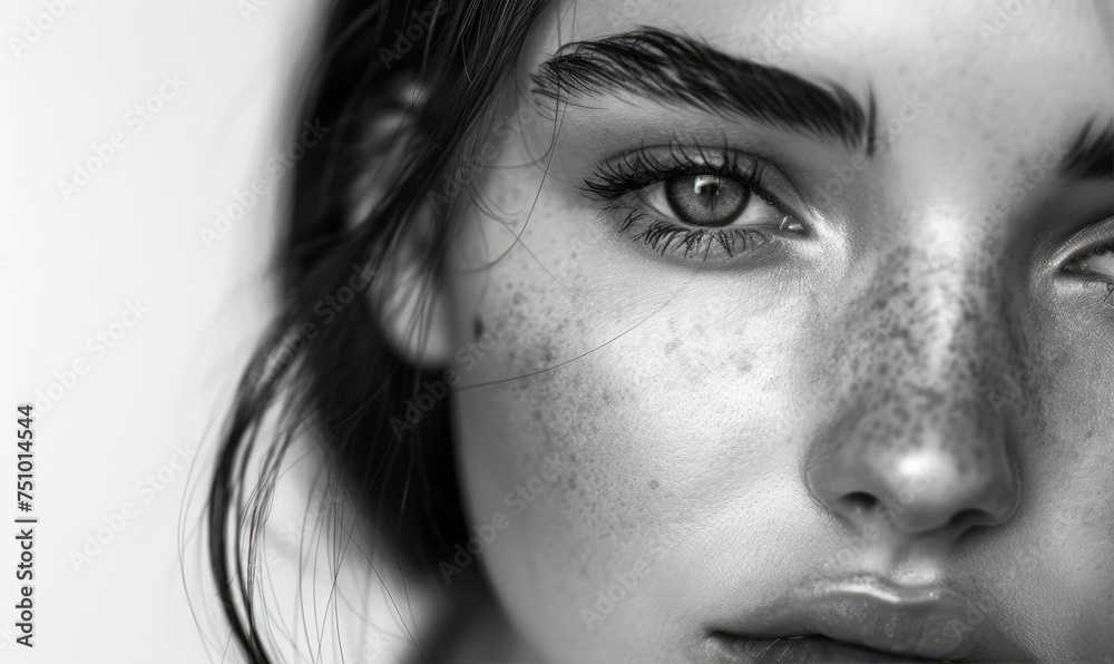 Fototapeta premium Close up natural beauty top model woman