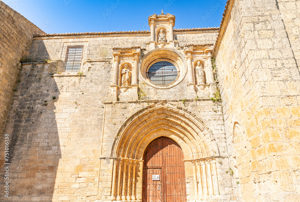 portal of the Collegiate church of Santa Maria del Manzano in Castrojeriz, province of Burgos, Castile and Leon, Spain