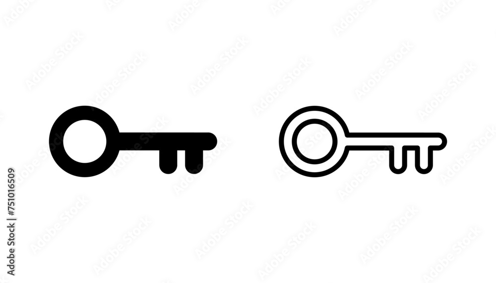 Key icon set. Key vector icon. Key symbol Key icon set. Key vector icon. Key symbol