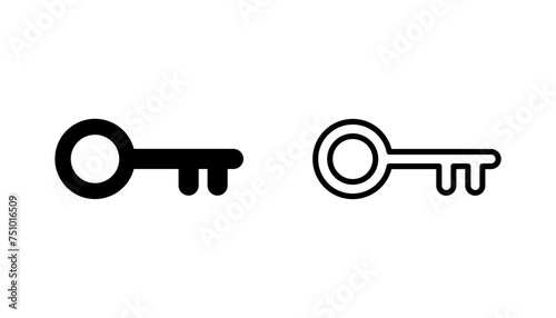 Key icon set. Key vector icon. Key symbol
