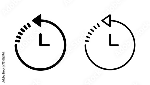 History icon set. recent event history