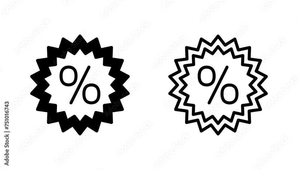 Obraz premium Discount icon set. Discount tag icon.