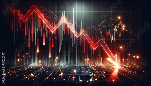 Stock Market Analysis, Visual 3D Graphical Representation of Financial Data during inflation
