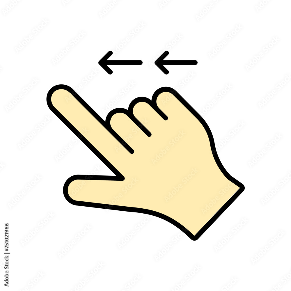 Obraz premium hand icon. lineal color icon