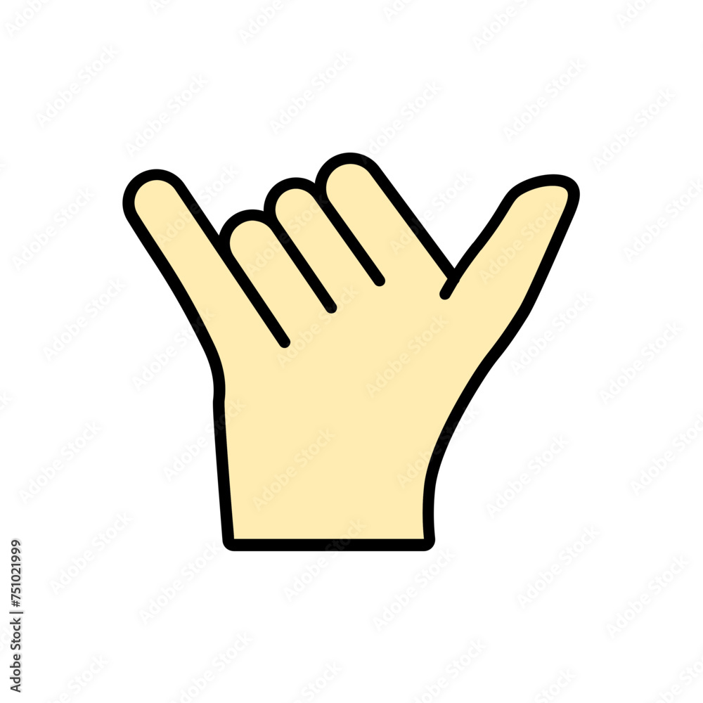 Fototapeta premium hand icon. lineal color icon