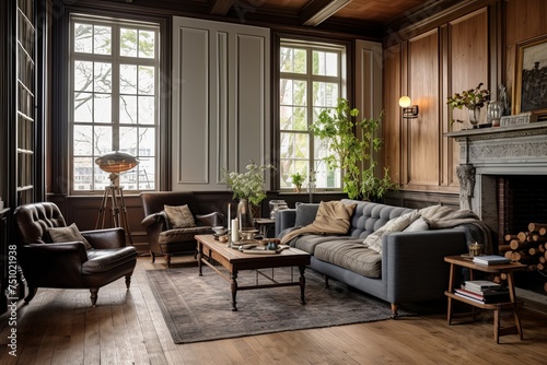 Dutch-Inspired Historic Home: Wooden Flooring and Cozy Lounge © Michael