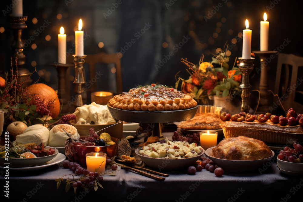 Naklejka premium still life with wine and fruits