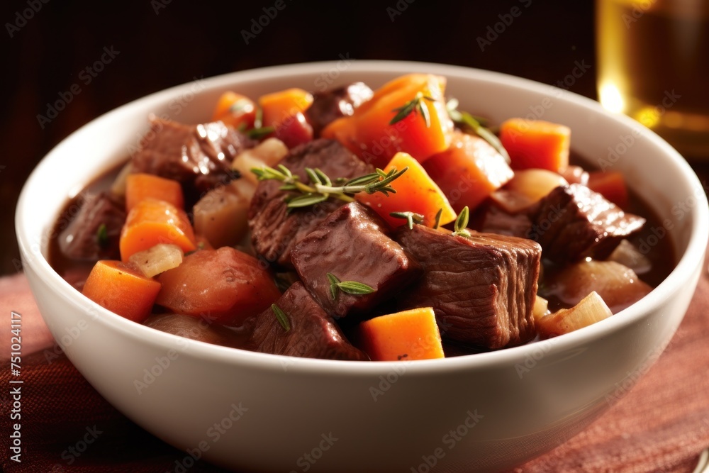 a bowl of stew with meat and vegetables a bowl of stew with meat and vegetables