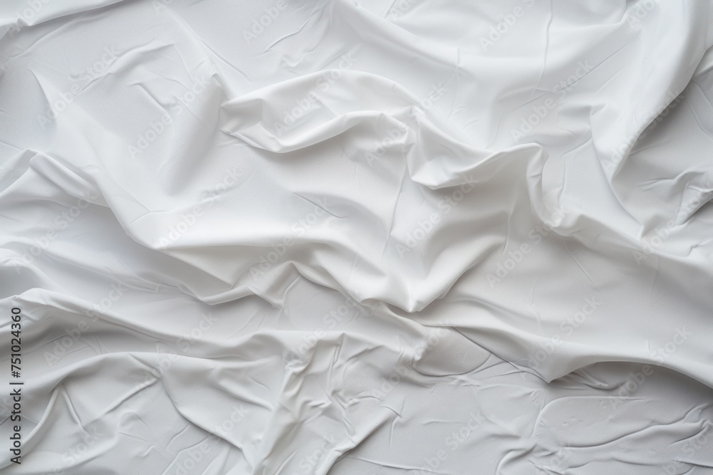 a white fabric with wrinkle a white fabric with wrinkle
