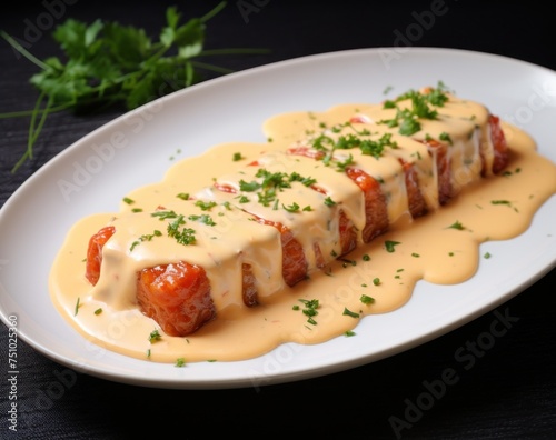 a plate of food on a table