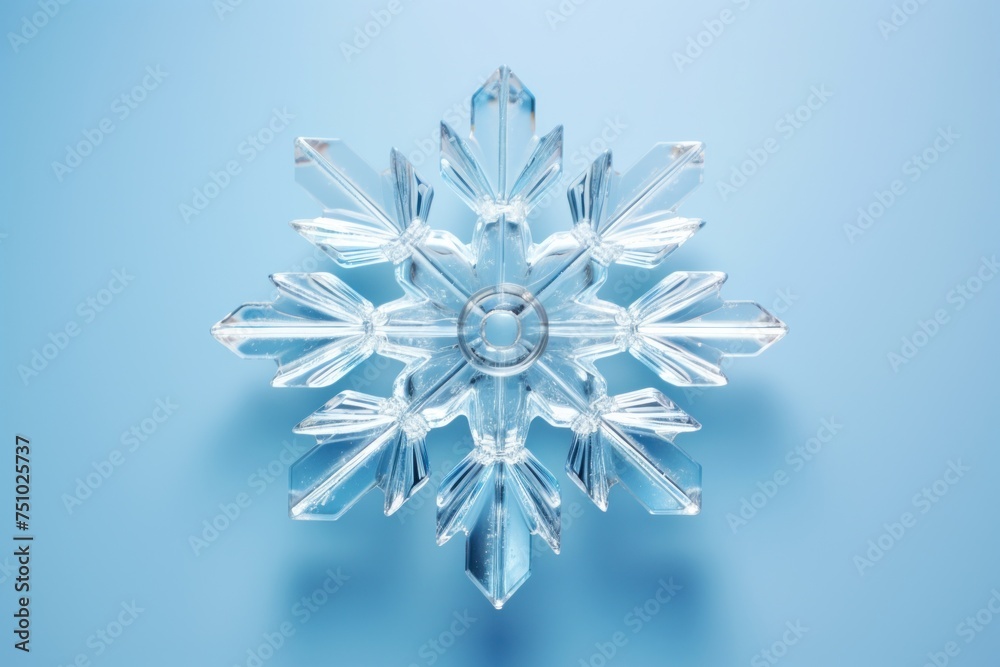 a close up of a snowflake