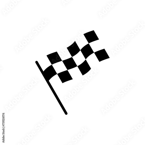 Race flag icon vector isolated on white background. Competition sport flag line vector icon. Racing flag. Start finish flag. Checkered. Start