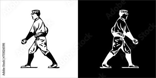 Illustration vector graphics of baseball icon