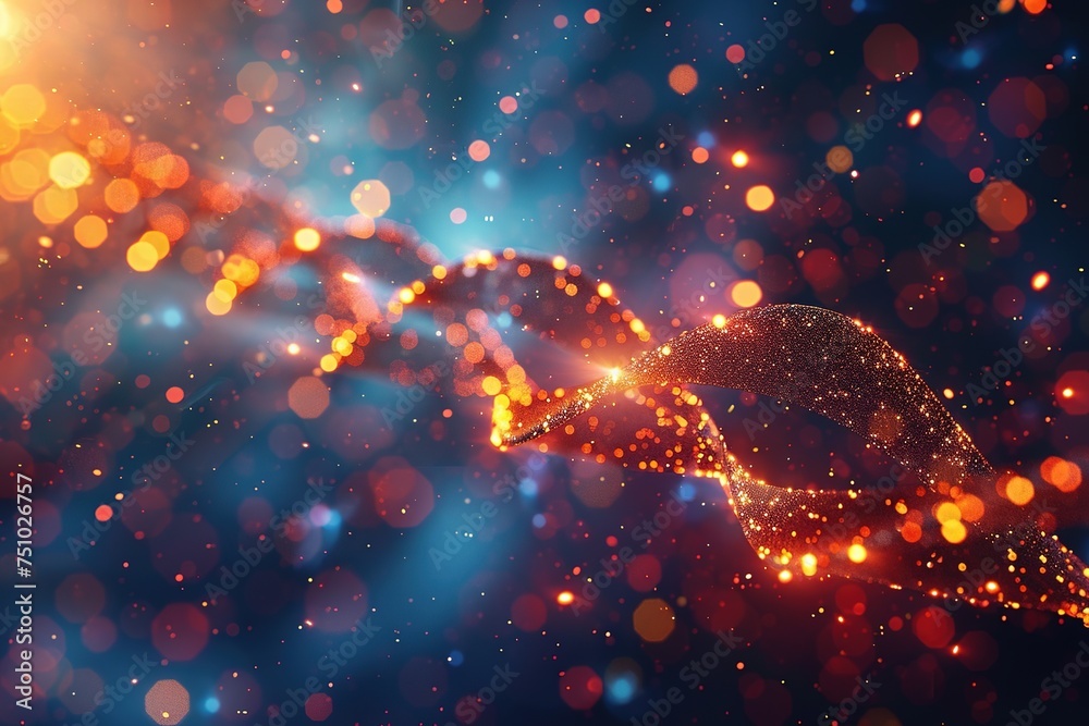 Blue DNA Helix Illustration in Science and Medicine Theme with Molecule Symbol, Biology, and Biotechnology Elements for Research and Genetic Business Blue DNA Helix Illustration in Science and Medicine Theme with Molecule Symbol, Biology, and Biotechnology Elements for Research and Genetic Business