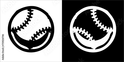 Illustration vector graphics of baseball icon