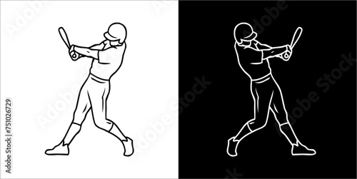 Illustration vector graphics of baseball icon