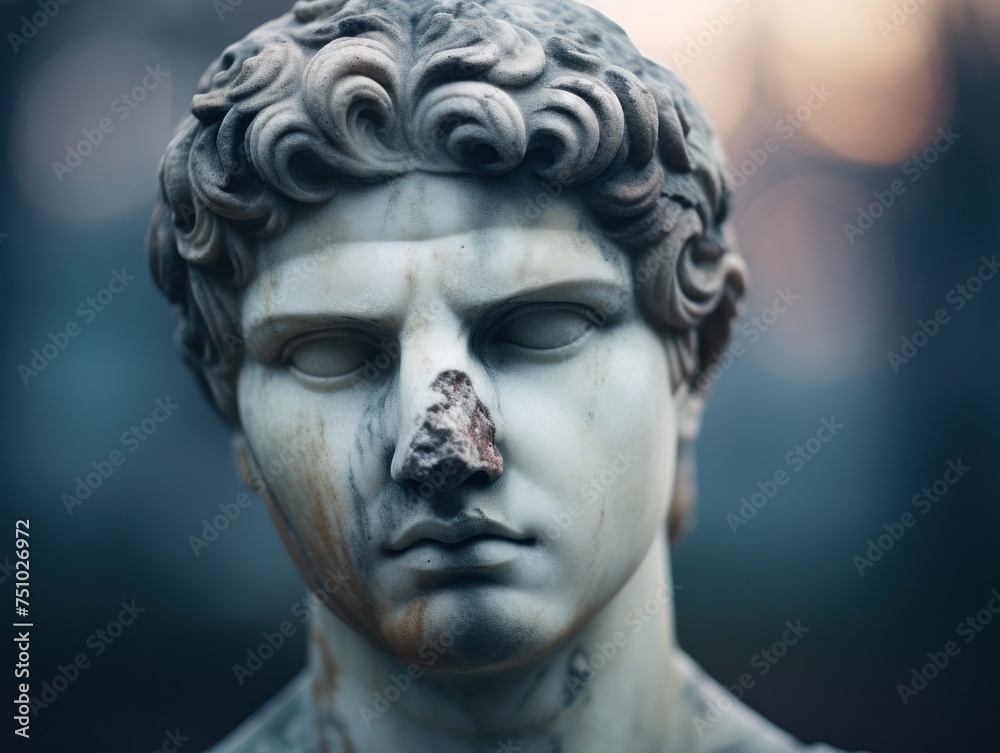 a statue of a man with a nose on his head a statue of a man with a nose on his head