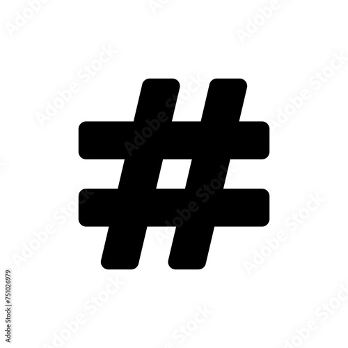 Hashtag icon vector isolated on white background. hashtag vector icon