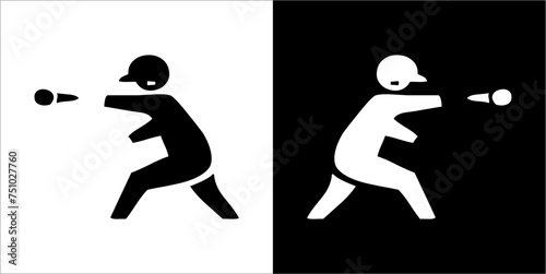 Illustration vector graphics of baseball icon