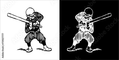 Illustration vector graphics of baseball icon