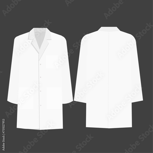 vector of professional doctor clothes specialists uniform on gray background