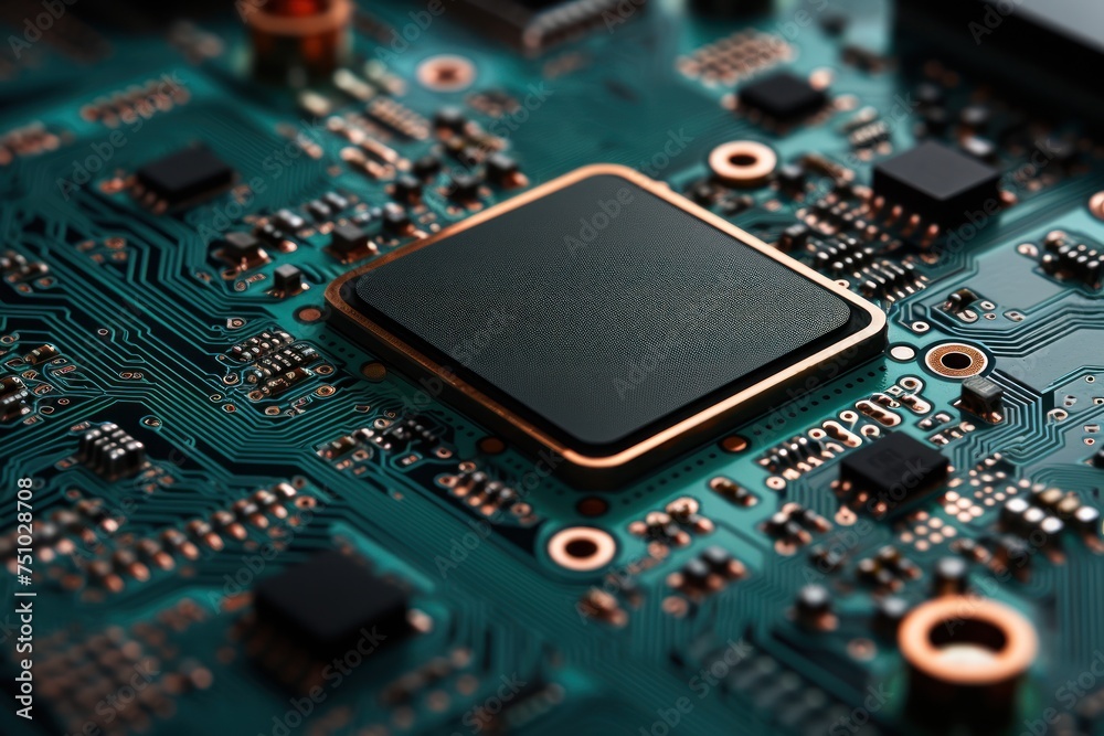 a close up of a circuit board a close up of a circuit board