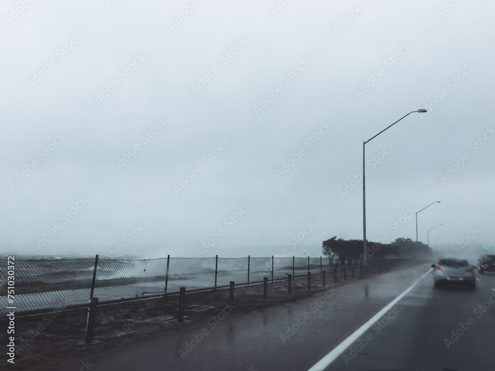 Wild Weather along the Kwinana freeway, toward Perth, Wild Weather along the Kwinana freeway, toward Perth,